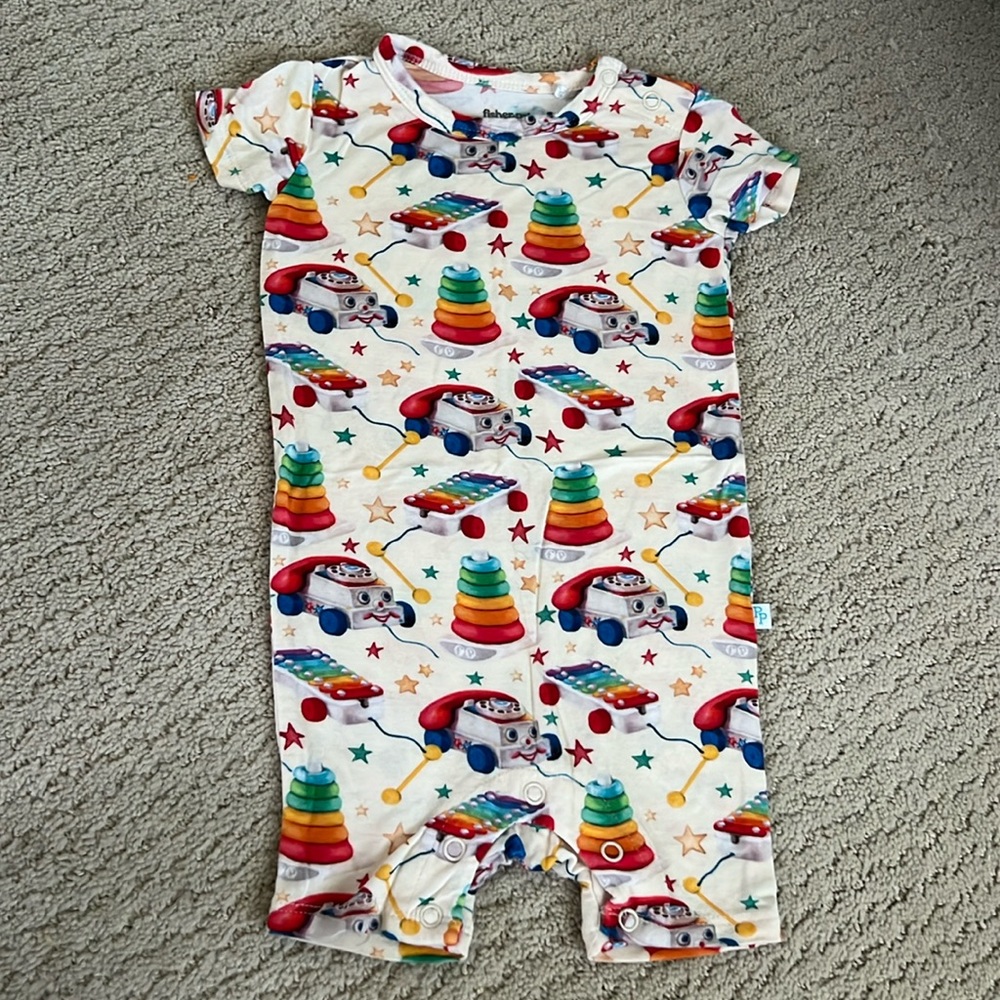 Posh Peanut x Fisher-Price onesie